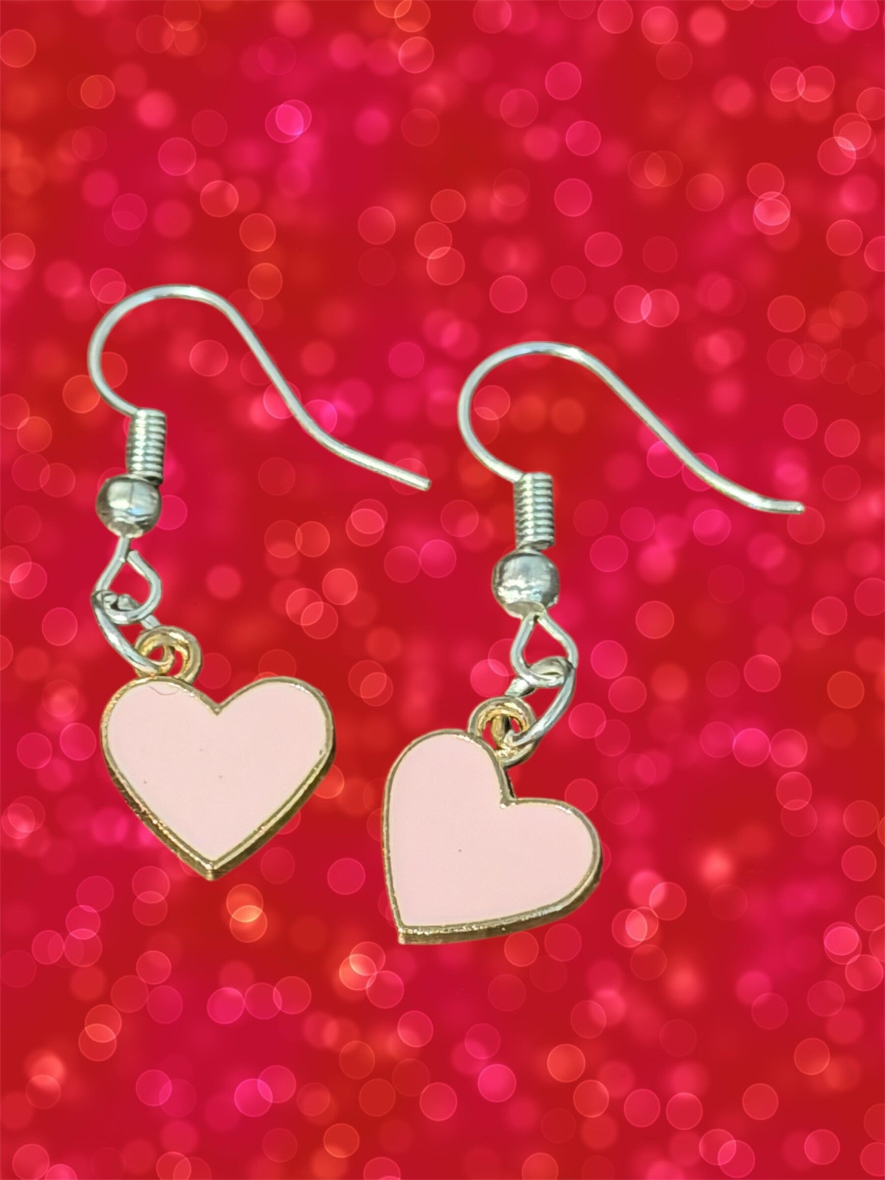 Pink Heart Earrings