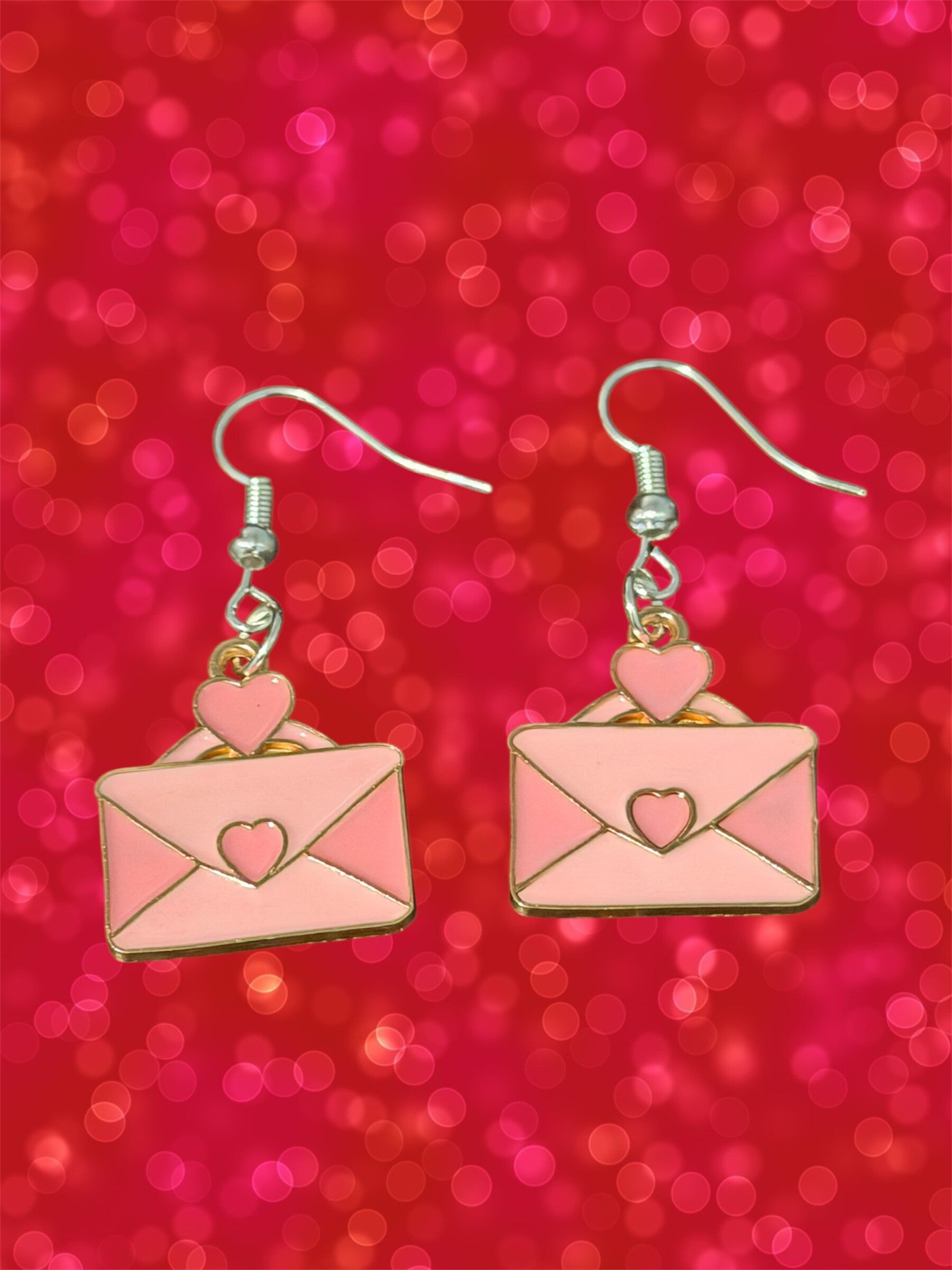 Pink Envelope Earrings