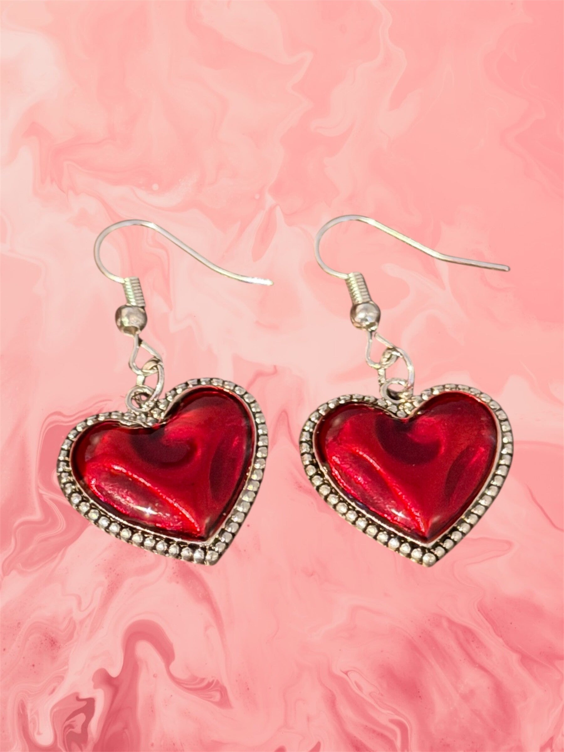 Red Heart Earrings
