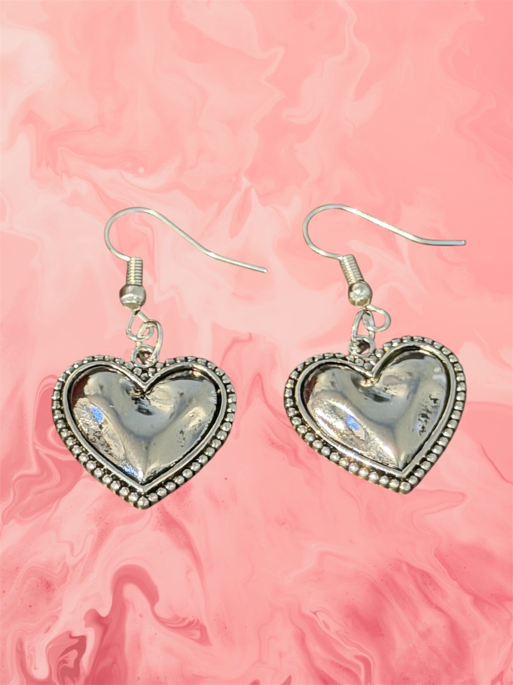 Silver Heart Earrings
