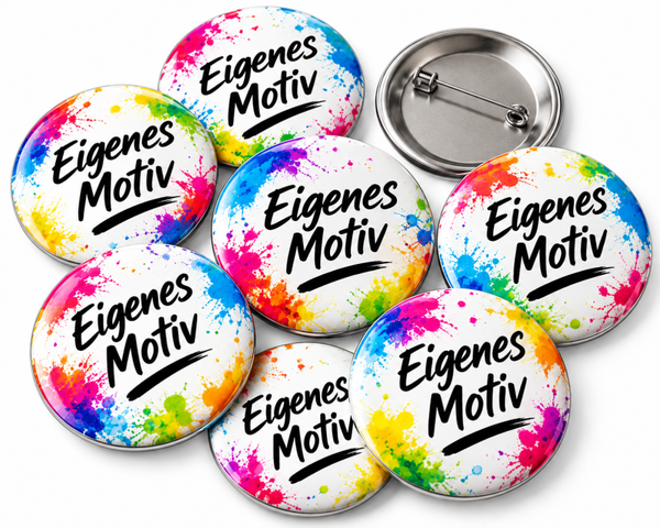 Buttons mit Wunschaufdruck