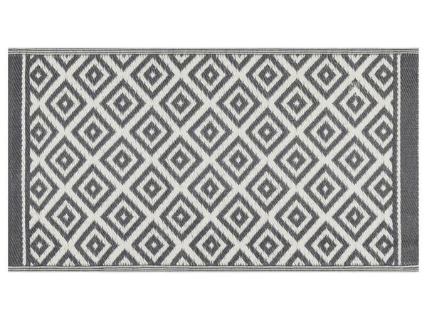 Buitenkleed - Vloerkleed - Grijs / wit - 80x150cm