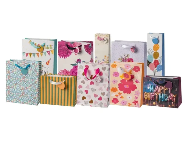 Cadeau tasjes / set van 10 / 4 formaten