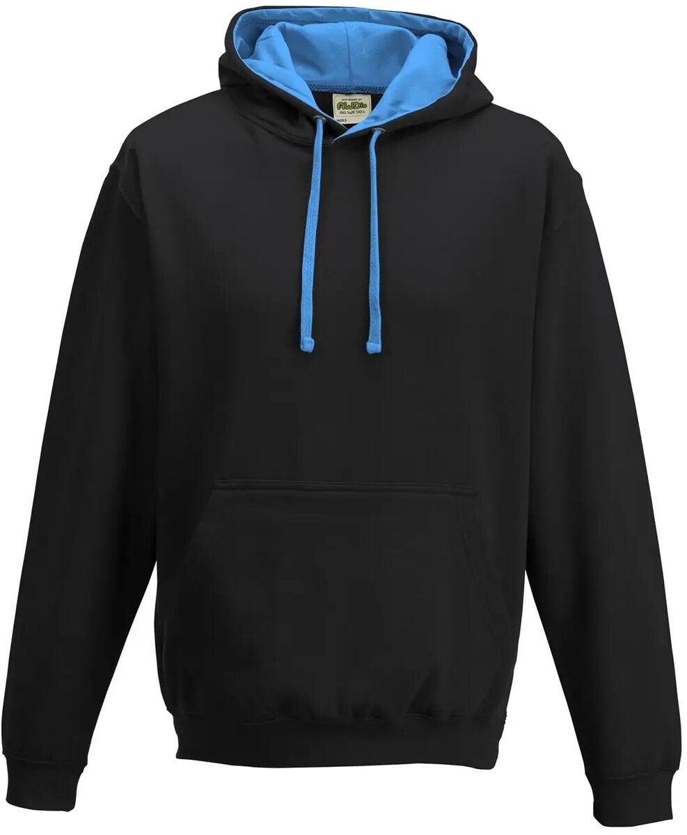 AWDis Just hoods Hoodie - Zwart/blauw - maat L