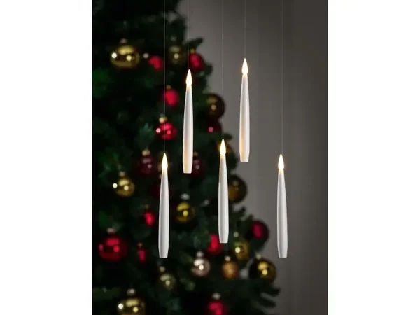 Zwevende LED - Kaarsen 10 stuks - wit en Rood