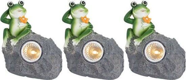 Tuinlampen - Led Solar - 3-delig - Met kikker