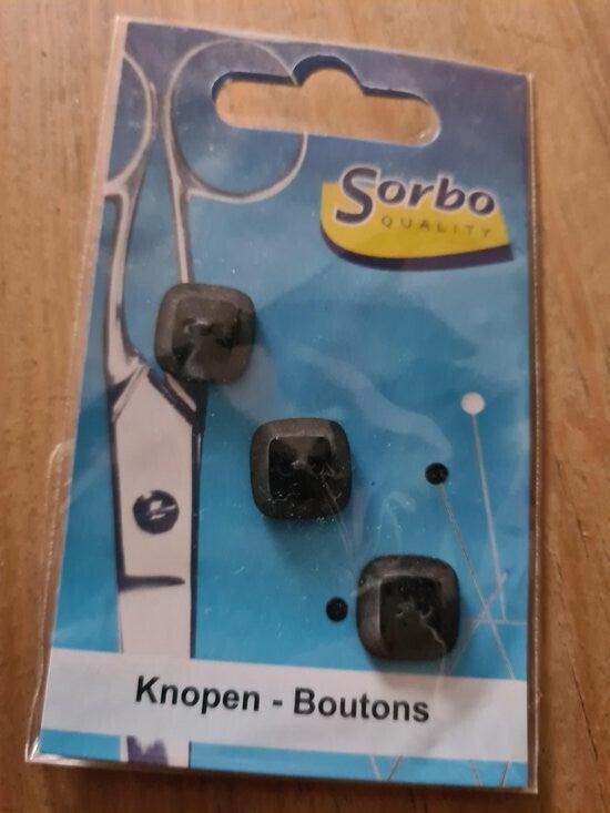 Sorbo 3 Stuks Knopen - Zwart