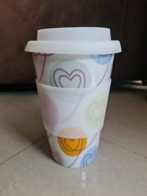 Koffiebeker to go - Porselein - 3 kleuren beschikbaar