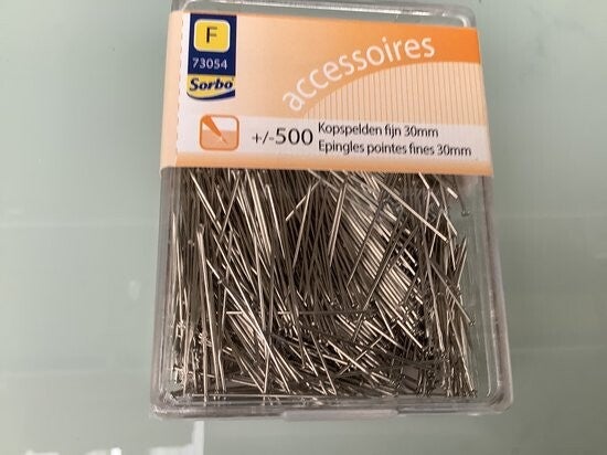 Sorbo kopspelden - Fijn - 30mm - 500 stuks