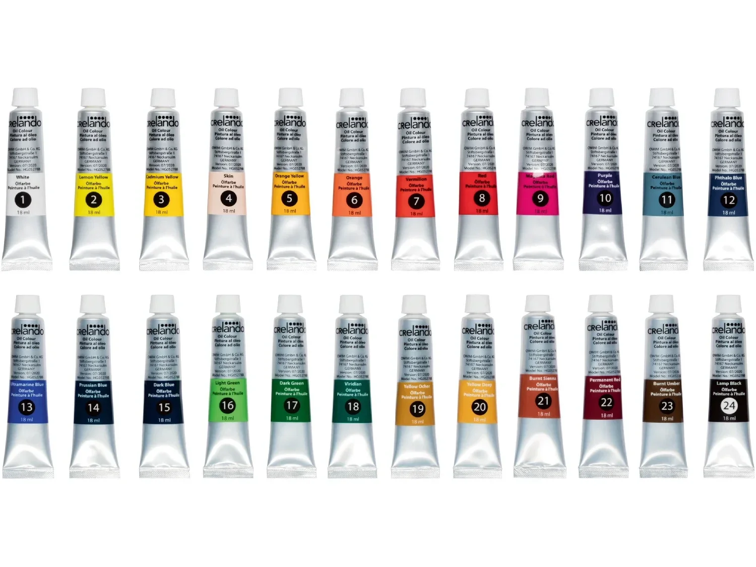 Olie verf 24 Tubes x 18ml