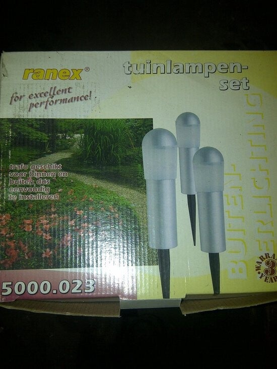 Ranex Tuinlampen - 3-delig - +/-20cm hoog