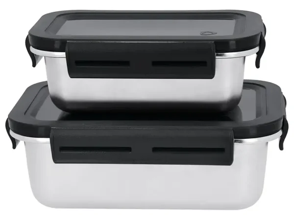 2 Stuks RVS vershoudbakjes - 2 kleuren