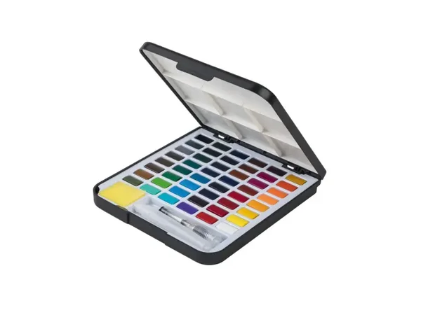 Aquarelverfdoos 48 kleuren - 51 delige set
