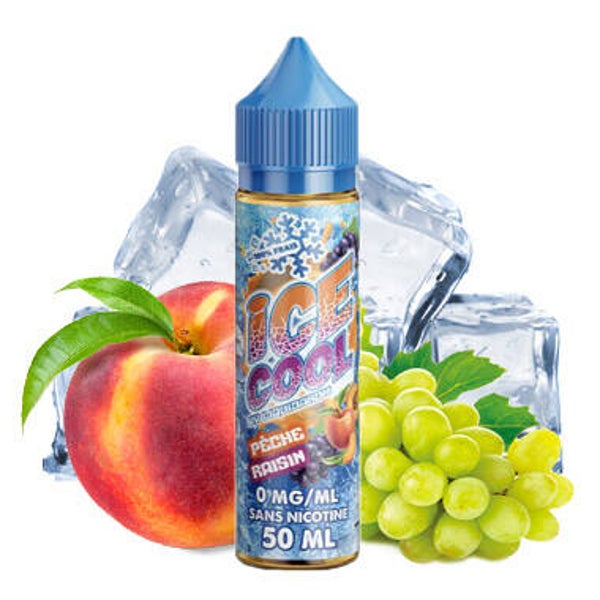 E liquide ICE COOL - Pêche Raisin 50ml