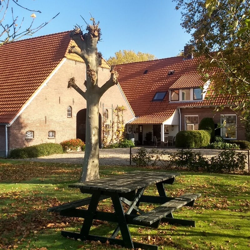 Zicht vanaf de boomgaard