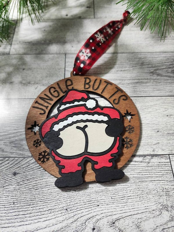 "Santa Jingle Butt" Ornament