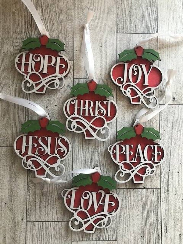 "Christmas Arabesque" Ornaments