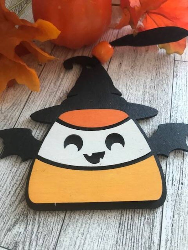 "Candy Corn Halloween" Ornament