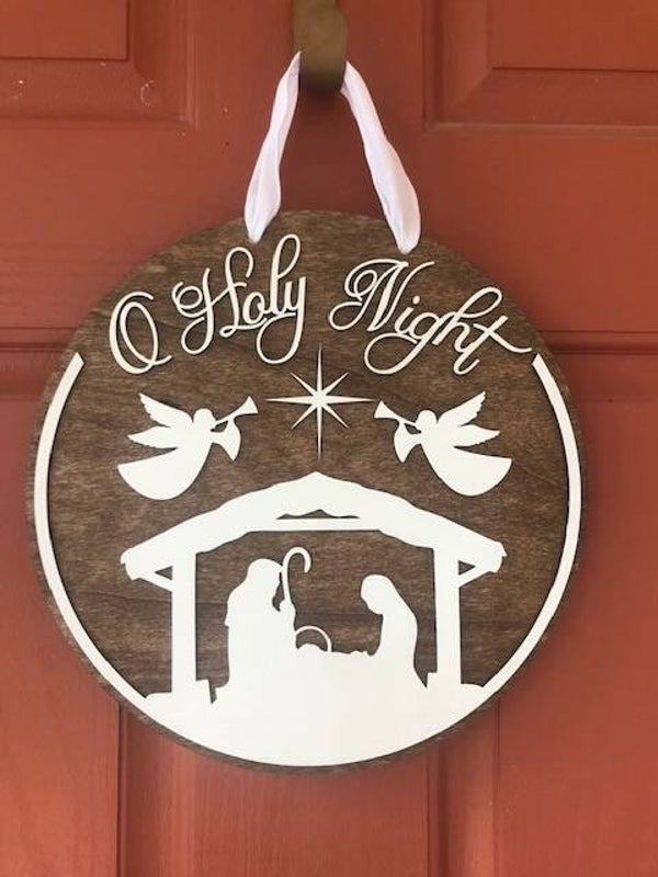 "O Holy Night" Door Hanger