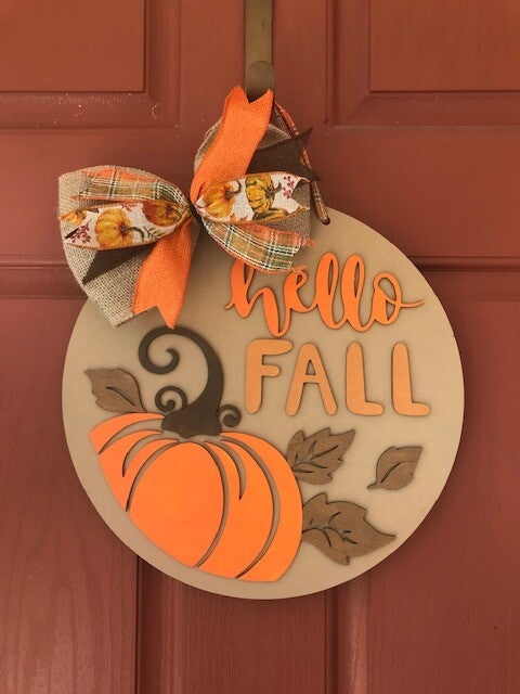 "Hello Fall" Door Hanger