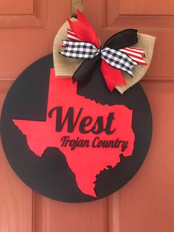 West "Trojan Country" Door Hanger