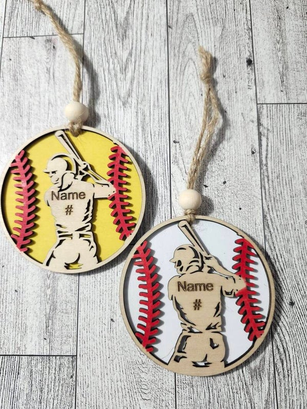 Custom "Softball or Baseball" Ornament