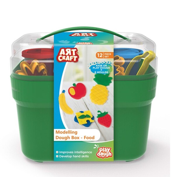 ART CRAFT- Klei Set - Eten Set- MODELING DOUGH BOX - FOOD- 12 Stuks