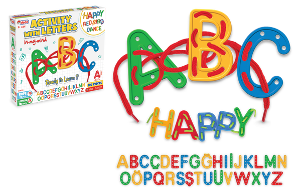 DEDE- Activiteit Met Brieven- Knutselset - Handwerken - ACTIVITY WITH LETTERS 140 PCS. - 140 Stuks