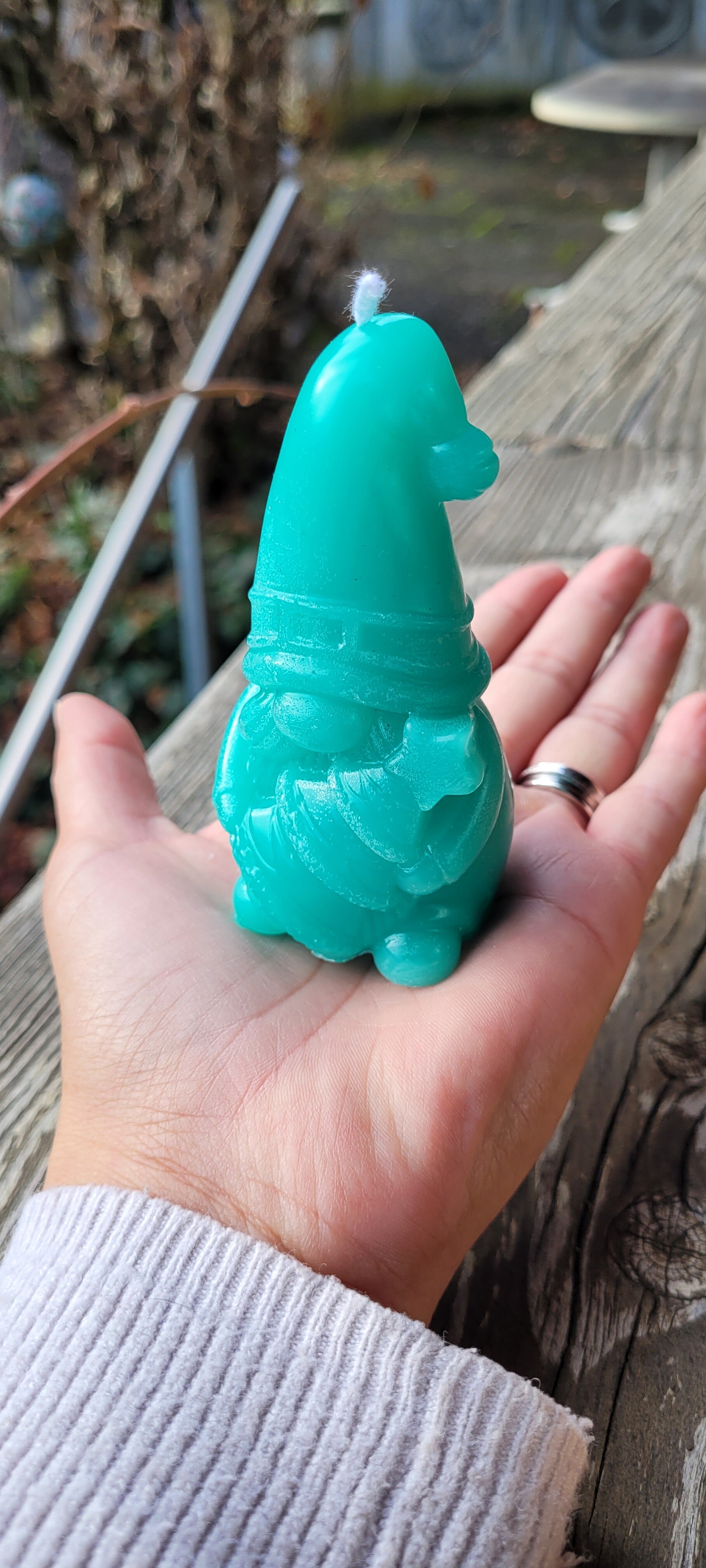 Wichtelkerze mit Tanne