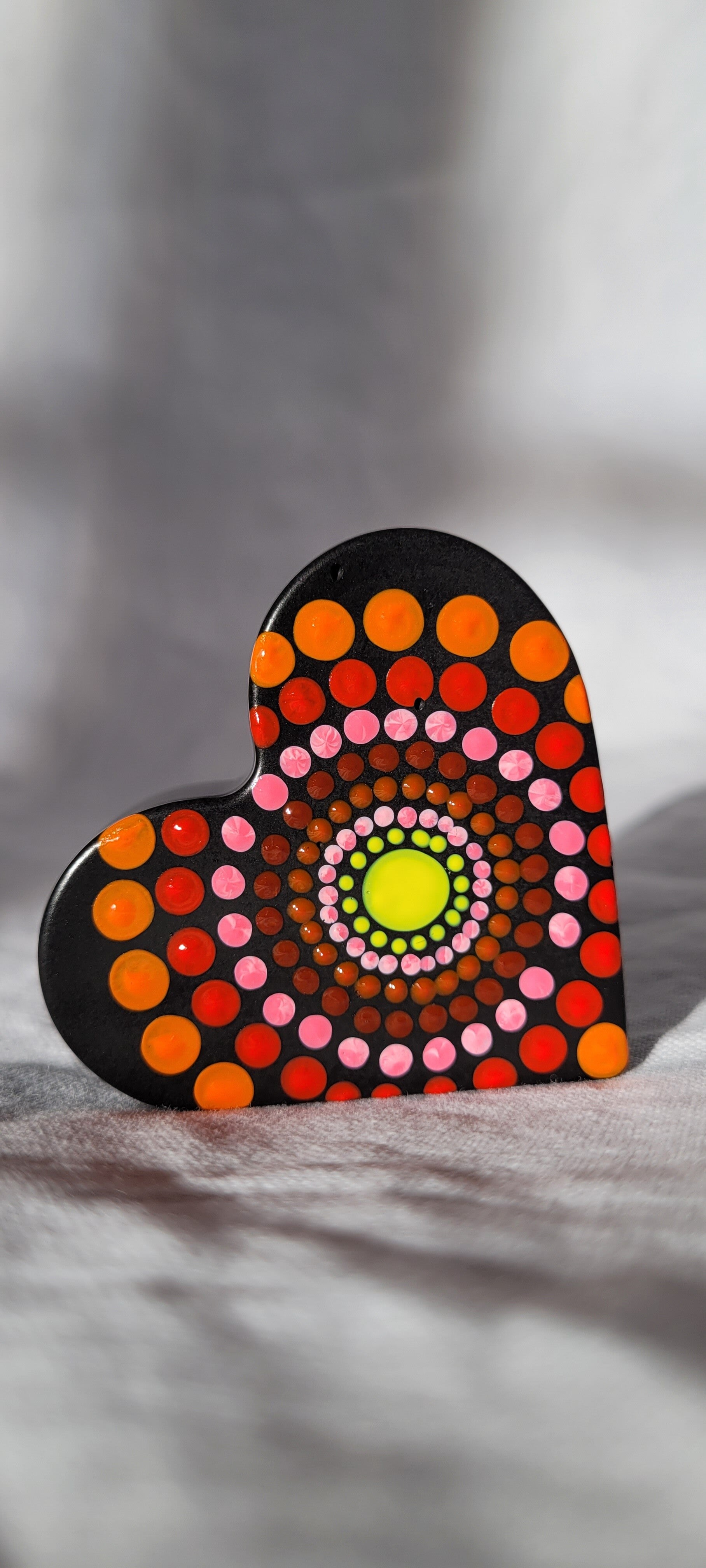 Herzförmiger Kartenhalter, Mandala