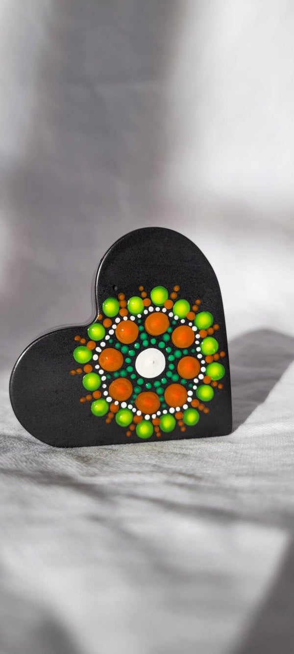 Herzförmiger Kartenhalter, Neon Gelb