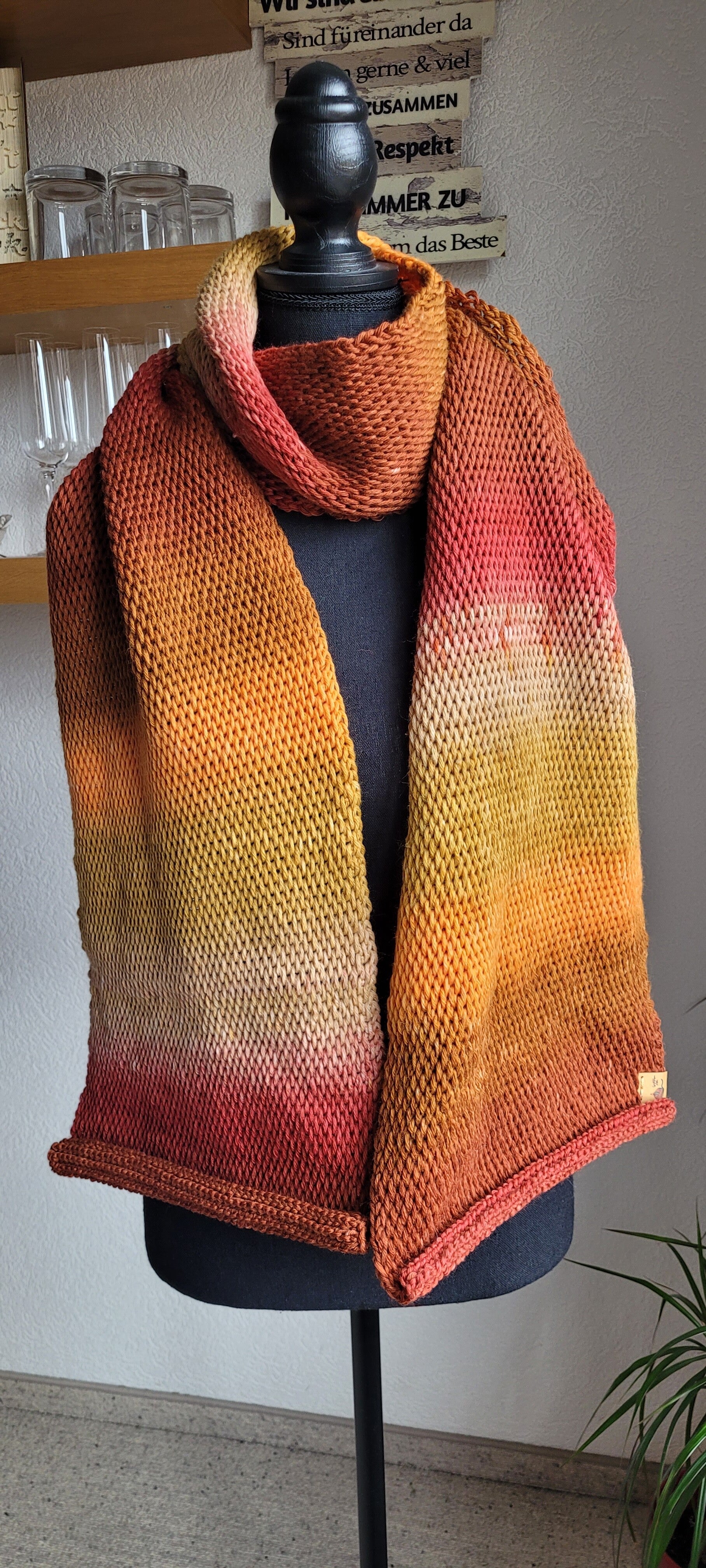 Herbstfarben Mütze & Schal- Set