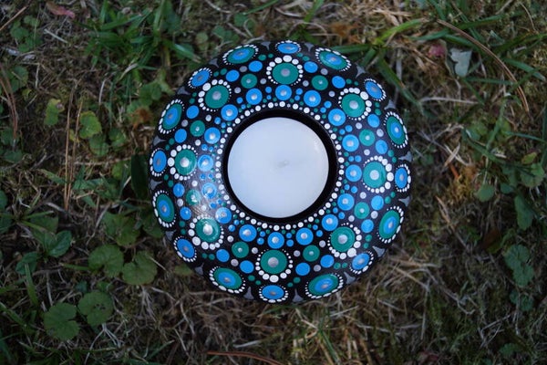 Teelicht-Mandala 10cm BlGr