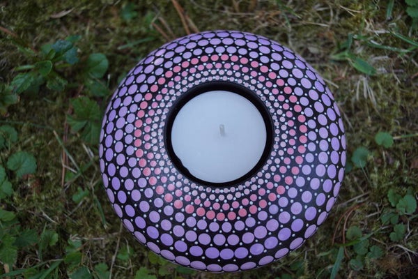 Teelicht-Mandala 10cm Violette