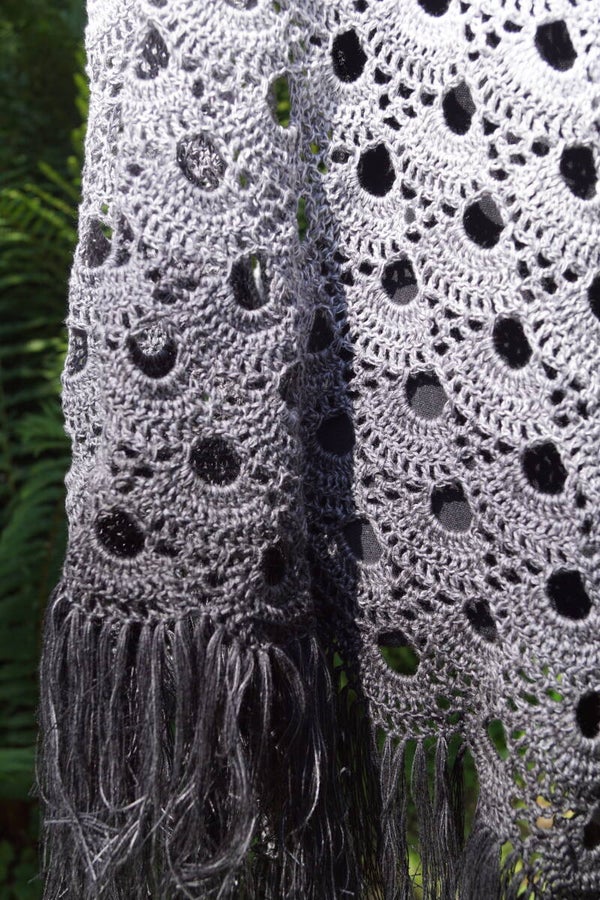 Muschelmuster Schwarz-Weiss