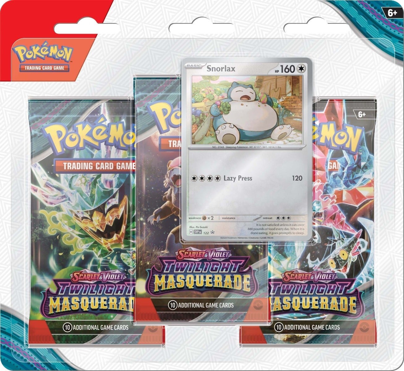 Twilight Masquerade 3 pack blister (Snorlax)