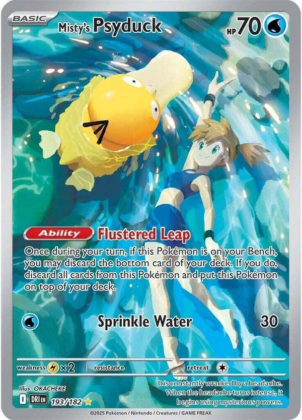 Misty's Psyduck 193/182 - Illustration Rare single fra Destined Rivals
