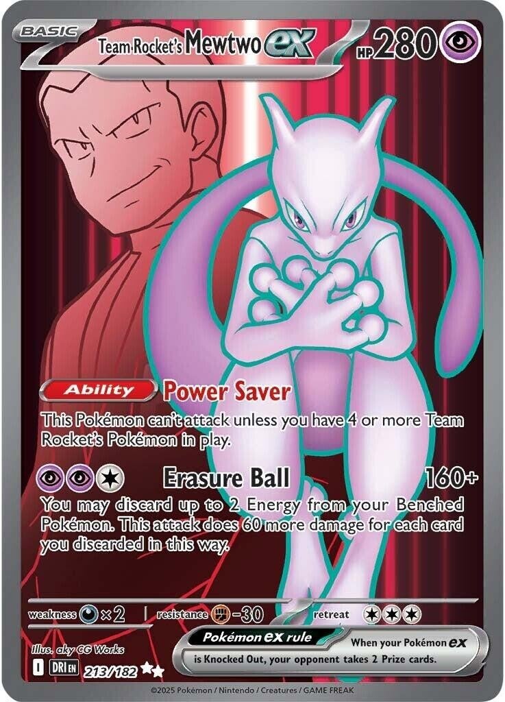 Team Rocket's Mewtwo 213/182 - Secret Rare single fra Destined Rivals