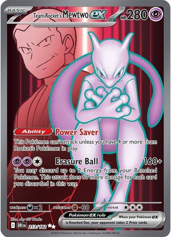 Team Rocket's Mewtwo 213/182 - Secret Rare single fra Destined Rivals
