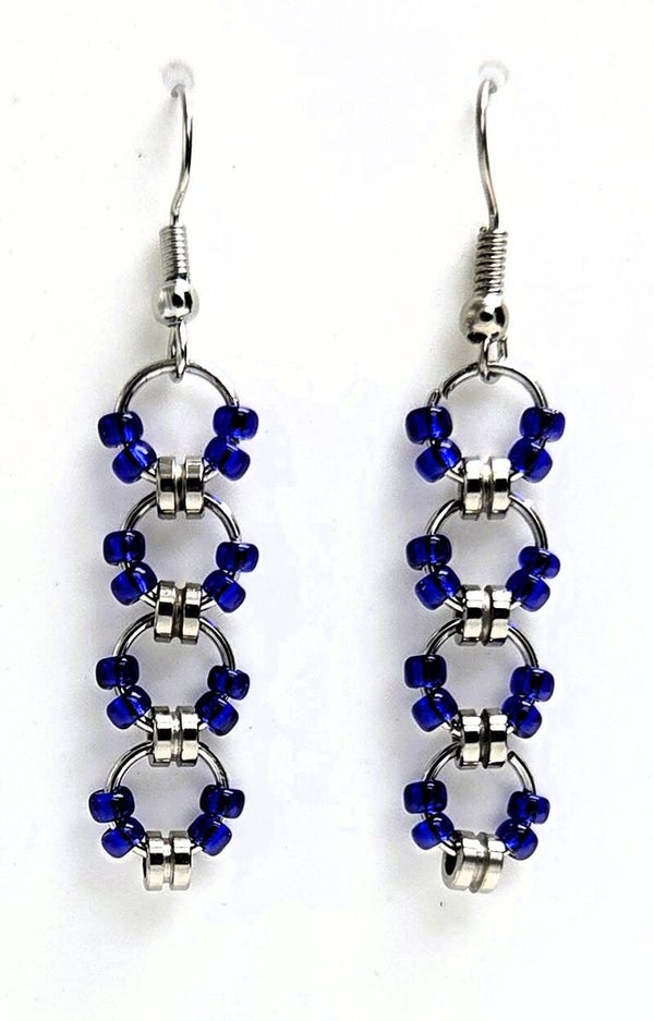 Oorbellen 'Elissa' blauw