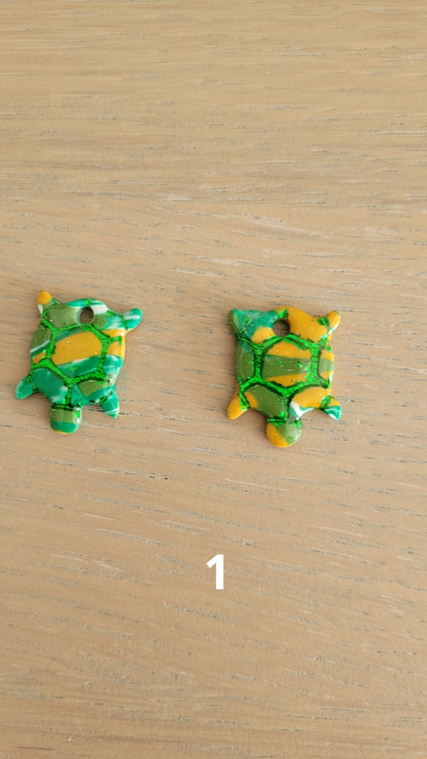 🐢 Pampilles Tortues en pâte polymère