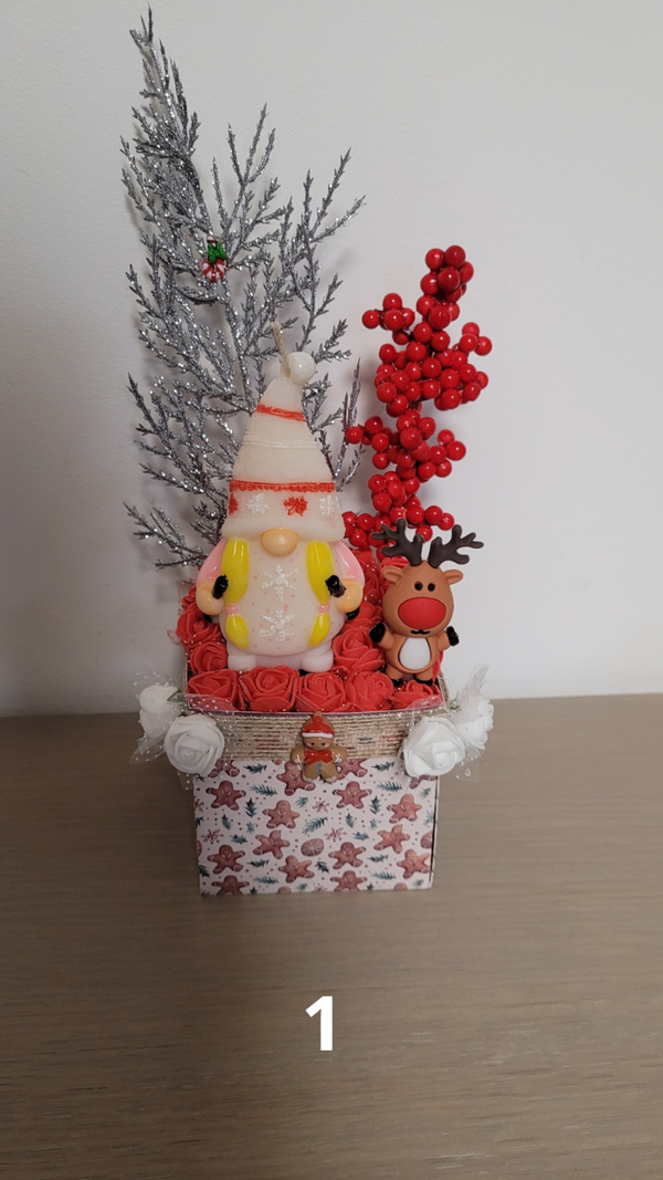 Coffret de Noël artisanal – Bougie gnome et fondants parfumés
