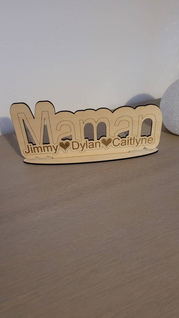 ✨ Décoration “Maman / Papa” personnalisée