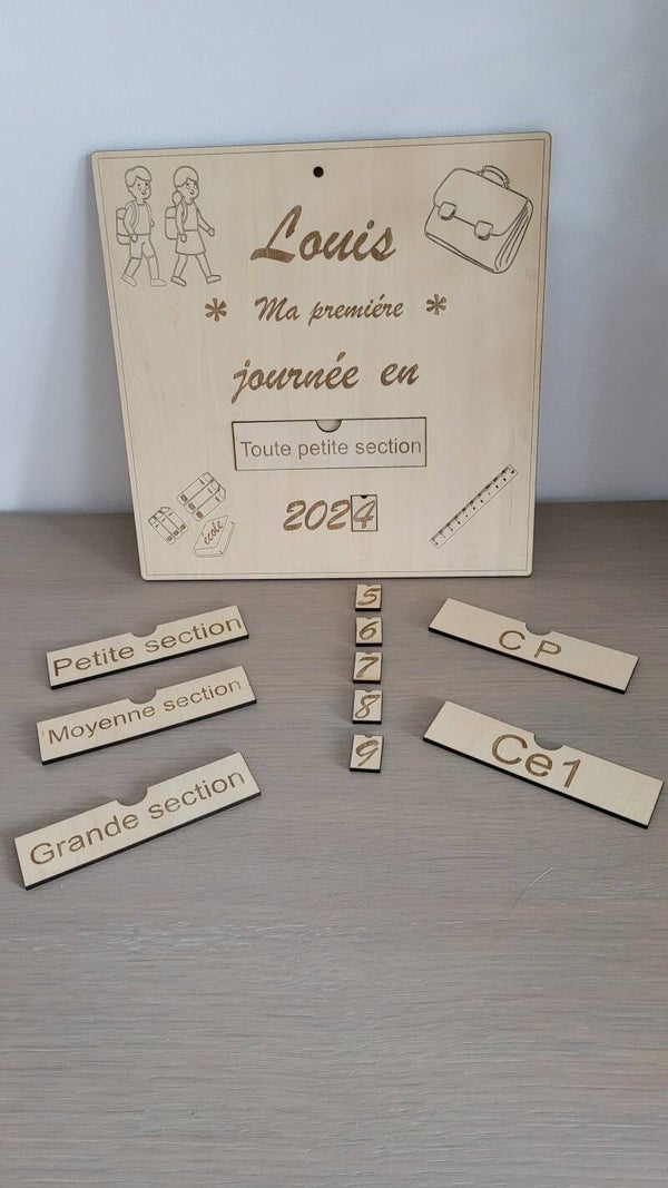 Tableau écolier personnalisable