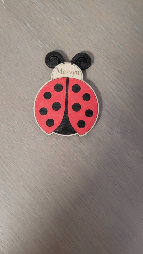 🐞 Magnet coccinelle en bois