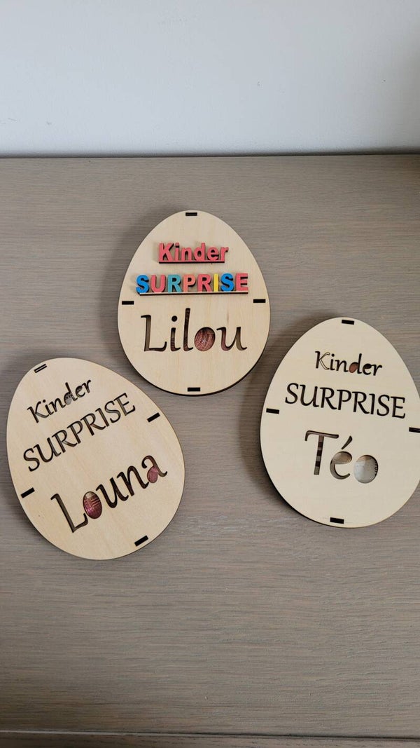 Œuf surprise billet (modèle bois)