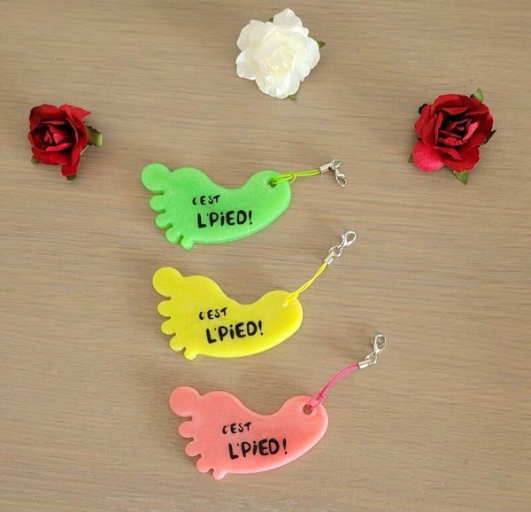 Porte-clé ou déco de sac – résine colorée