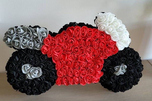 Moto en fleurs