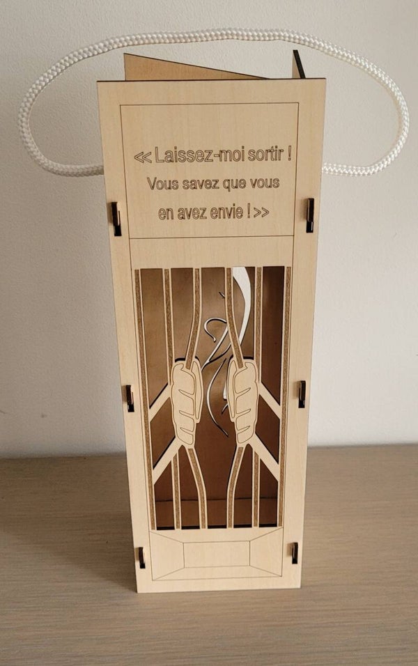 Boîte à bouteille en bois – Découpe & Gravure laser