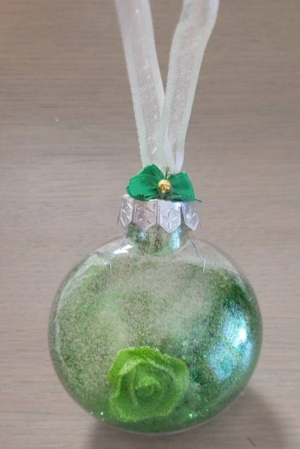 Bulle de Noël fleurie personnalisée